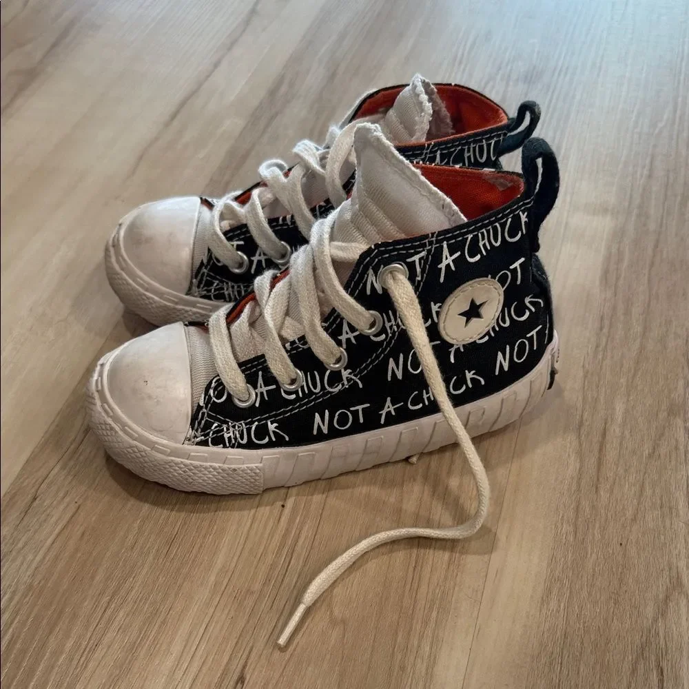 Toddler Converse Not A Chuck Black and White High-Top Sneakers